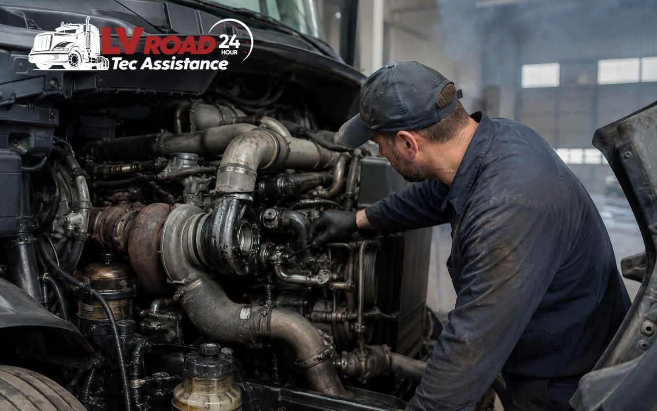 Semi truck pre-trip check for how to prepare for DOT inspection in Nevada