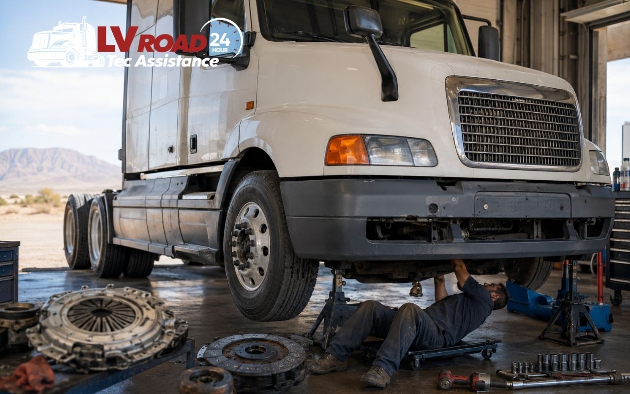 trailer landing gear repair in Las Vegas for a stuck trailer leg